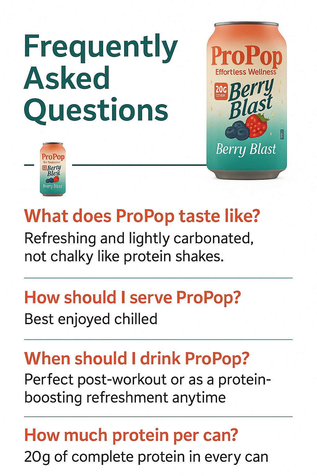 ProPop Protein Hydration Soda